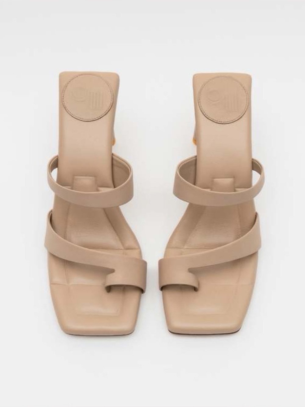 ONCEPT Monaco Oak Leather Toe Loop Block Heel Sandals Size 9 Minimalist EUC